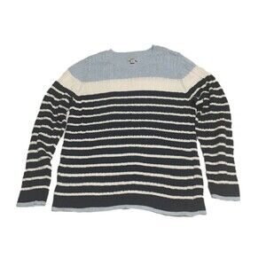 🎯3 for $30🎯  sweater Men XXL blue white striped Coastal Ribbed Nautical Preppy
